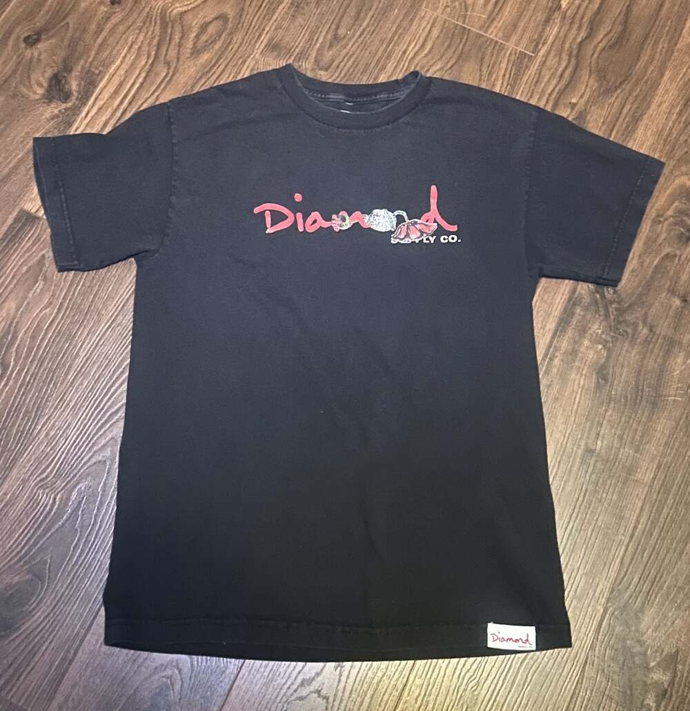Diamond Supply Co. Men's Black Graphic Logo T-Shirt Size Medium